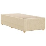 vidaXL Cadre de lit Crème 90x190 cm Tissu