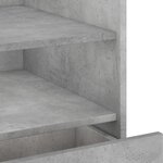 vidaXL Table de chevet gris béton 45x50x50 cm bois d’ingénierie