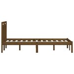 vidaXL Cadre de lit Marron miel Bois de pin massif 200x200 cm