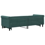 vidaXL Lit de jour avec lit gigogne vert foncé 80x200 cm velours