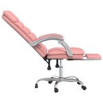 vidaXL Fauteuil de massage inclinable de bureau Rose Similicuir