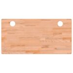 vidaXL Dessus de bureau 110x55x2 5 cm bois massif de hêtre