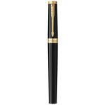 Stylo roller PARKER INGENUITY  Noir  Finition dorée  recharge encre noire pointe fine  coffret cadeau