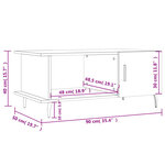 vidaXL Table basse chêne sonoma 90x50x40 cm bois d'ingénierie
