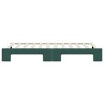 vidaXL Lit de jour avec gigogne sans matelas vert foncé 80x200 cm