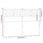 vidaXL Tête de lit métal blanc 120 cm