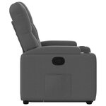 vidaXL Fauteuil inclinable Gris foncé Tissu