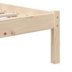 vidaXL Cadre de lit 90x190 cm Simple Bois massif