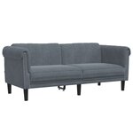 vidaXL Ensemble de canapés 2 Pièces gris foncé velours