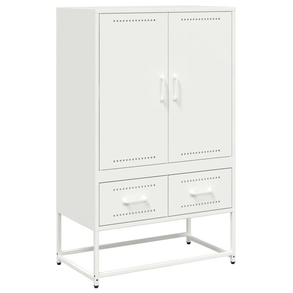 vidaXL Buffet haut blanc 68x39x111 5 cm acier laminé à froid