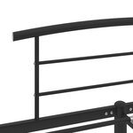 vidaXL Cadre de lit sans matelas noir métal 200x200 cm