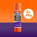 Elmer's stic bâtons de colle violette  devient transparente en séchant  lavable et adaptée aux enfants  40g x 5