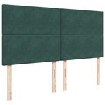 vidaXL Sommier à lattes de lit et matelas Vert foncé 180x200cm Velours