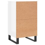 vidaXL Buffets 2 Pièces blanc brillant 40x35x70 cm bois d'ingénierie
