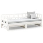 vidaXL Lit coulissant blanc bois de pin massif 2x(90x200) cm