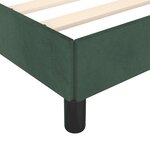 vidaXL Cadre de lit avec tête de lit Vert foncé 140x190 cm Velours