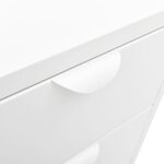 vidaXL Buffet Blanc 75x35x70 cm Acier et verre trempé