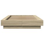 vidaXL Cadre de lit chêne sonoma 100x200 cm bois d'ingénierie
