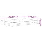 vidaXL Matelas à ressorts ensachés dureté moyenne 180x200 cm