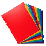 Intercalaires 10 Onglets Pour Porte-documents à Anneaux
