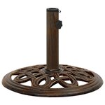 vidaXL Socle de parasol Bronze 40x40x32 cm Fonte