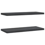 vidaXL Étagères murales 2 Pièces 75x30x3 cm noir acier inoxydable