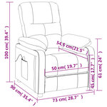 vidaXL Fauteuil de massage Marron foncé Tissu