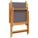 vidaXL Ensemble à manger de jardin 7 Pièces anthracite tissu bois massif