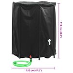 vidaXL Réservoir d'eau avec robinet pliable 1250 L PVC