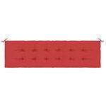 vidaXL Coussin de banc de jardin rouge 180x50x3 cm tissu oxford