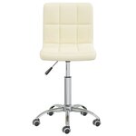 Chaise fauteuil siège pivotante de bureau informatique étude tissu crème 02_0024102