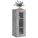vidaXL Armoire murale gris béton 34 5x34x90 cm