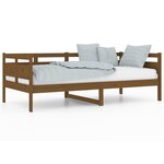vidaXL Lit de jour Marron miel Bois de pin massif 90x190 cm