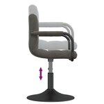 vidaXL Chaises pivotantes à manger lot de 6 gris foncé velours