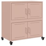vidaXL Buffet rose 68 5x39x72 cm acier laminé à froid