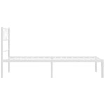vidaXL Cadre de lit métal sans matelas avec tête de lit blanc 75x190cm