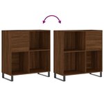 vidaXL Armoire à disques chêne marron 84 5x38x89 cm bois d'ingénierie