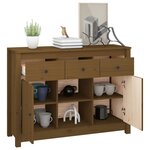 vidaXL Buffet Marron miel 100x35x74 5 cm Bois massif de pin
