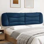 vidaXL Coussin de tête de lit bleu 200 cm tissu