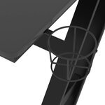 vidaXL Bureau de jeu avec pieds en forme de ZZ Noir 90x60x75 cm