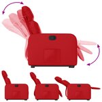 vidaXL Fauteuil inclinable Rouge Similicuir