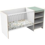 Lit bébé combiné - 120 x 60 cm - Evolutif en 90 x 190 cm