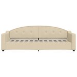 vidaXL Lit de jour avec lit gigogne crème 80x200 cm tissu