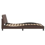 vidaXL Cadre de lit avec tête de lit marron 140x190 cm Similicuir