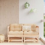 vidaXL Canapés d'angle avec coussins 2 Pièces bois de pin massif