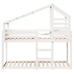 vidaXL Lit superposé avec toit blanc 90x200 cm bois de pin massif