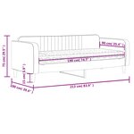 vidaXL Lit de jour avec matelas gris clair 90x190 cm velours