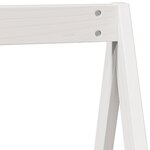 vidaXL Lit superposé et échelle et toit blanc 90x190cm bois pin massif