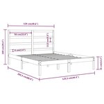 vidaXL Cadre de lit Bois de pin massif 120x200 cm