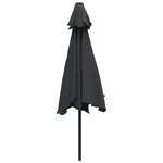 vidaXL Parasol d'extérieur avec poteau en métal 300 cm Noir